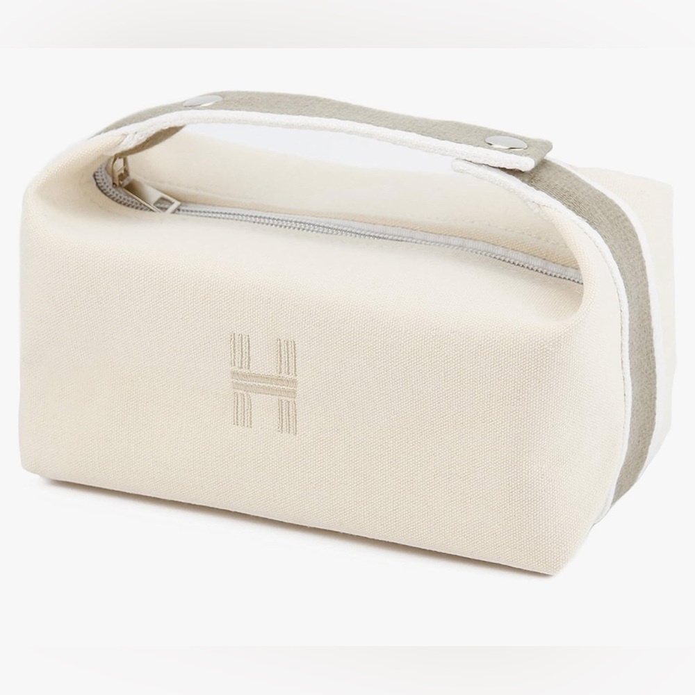 H Fashion Cosmetic Multi-Purpose Bag Organizer in Canvas Fabric PM Size